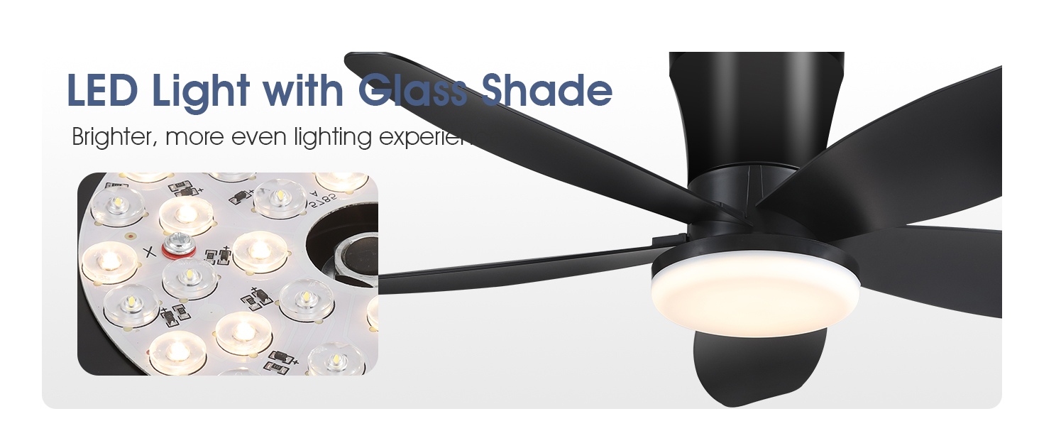 black ceiling fan with light