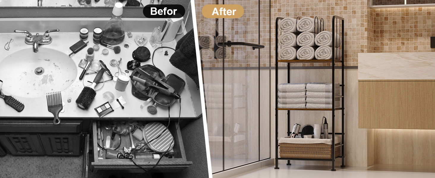 black towel rack