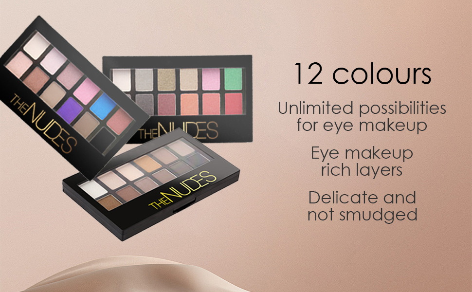 12 Shades Nude Eye Shadows