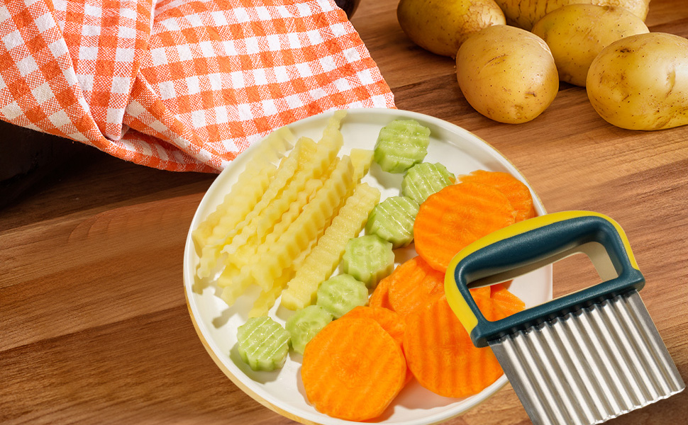 Potato Carrot Chipper Vegetable Crinkle Knife