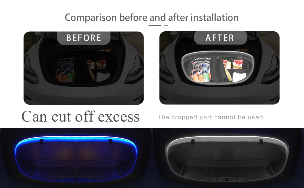 HANSSHOW Compatible Tesla Frunk Brighten LED Strip Modified