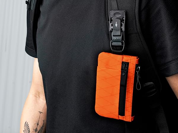 ALPAKA Zip Pouch Pro Orange X-Pac VX21 - Minimalist Zipper Wallet
