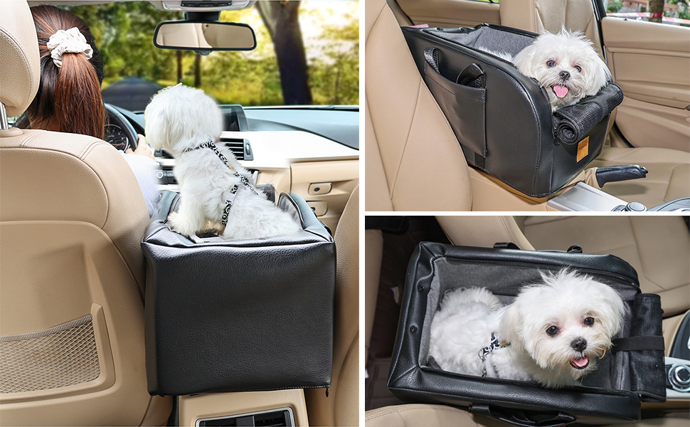 TUOKE Console Dog Car Seat, Interactive Dog Console Car