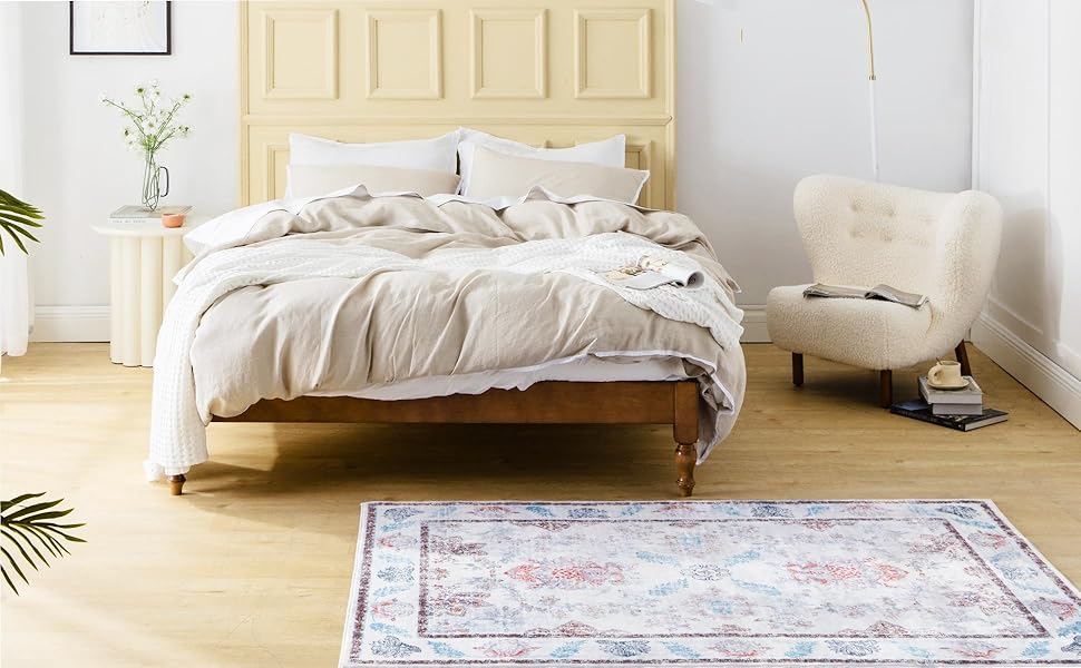 Bedsure Bedroom Rug 4x6 Area Rug, Rug for Bedroom, Vintage