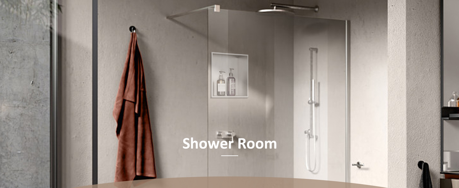 MERRANOX Shower Niche, Stainless Steel Shower Niche, Recessed Niche