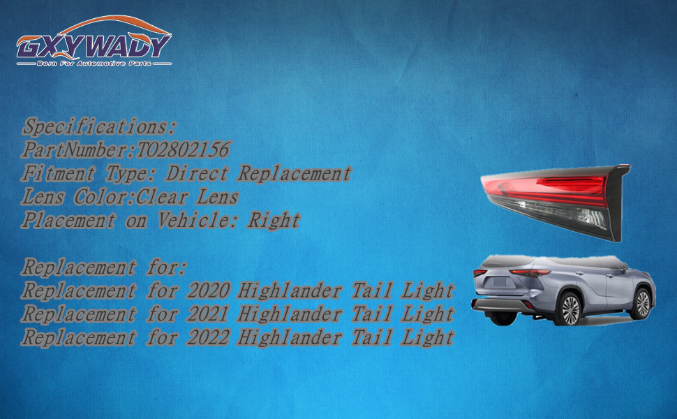 トトノエライト Amazon.com: GXYWADY Left Driver Side Inner Tail Light