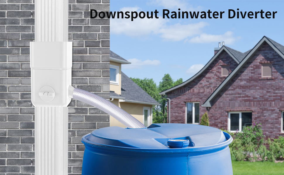 Prestantious Gutter Downspout Diverter, Rainwater Collection System