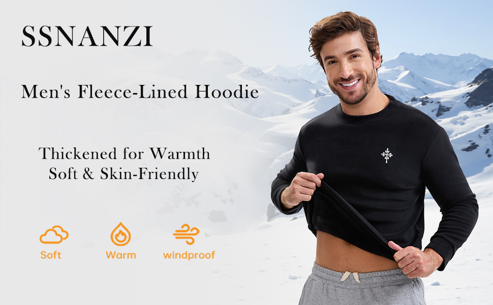 1. Men&#39;s Thickened Fleece Hoodie