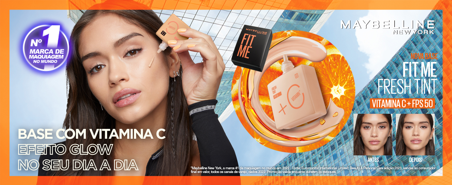 Maybelline Nova Base Fit Me Fresh Tint Vitamina C + FPS50