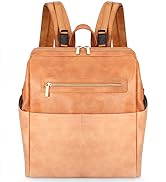 Diaper Bag Backpack Mominside Leather Baby Bag with 6 Insulated Pockets for Mom Dad