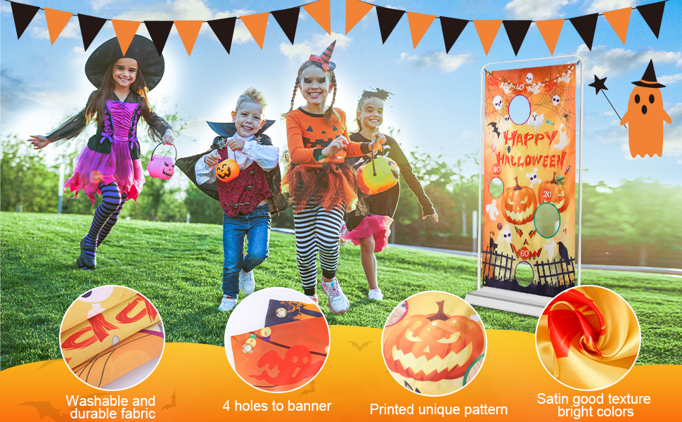 Halloween Bean Bag Toss Games for Kids,Halloween Pumpkin Themed Toss Game, Pumpkin