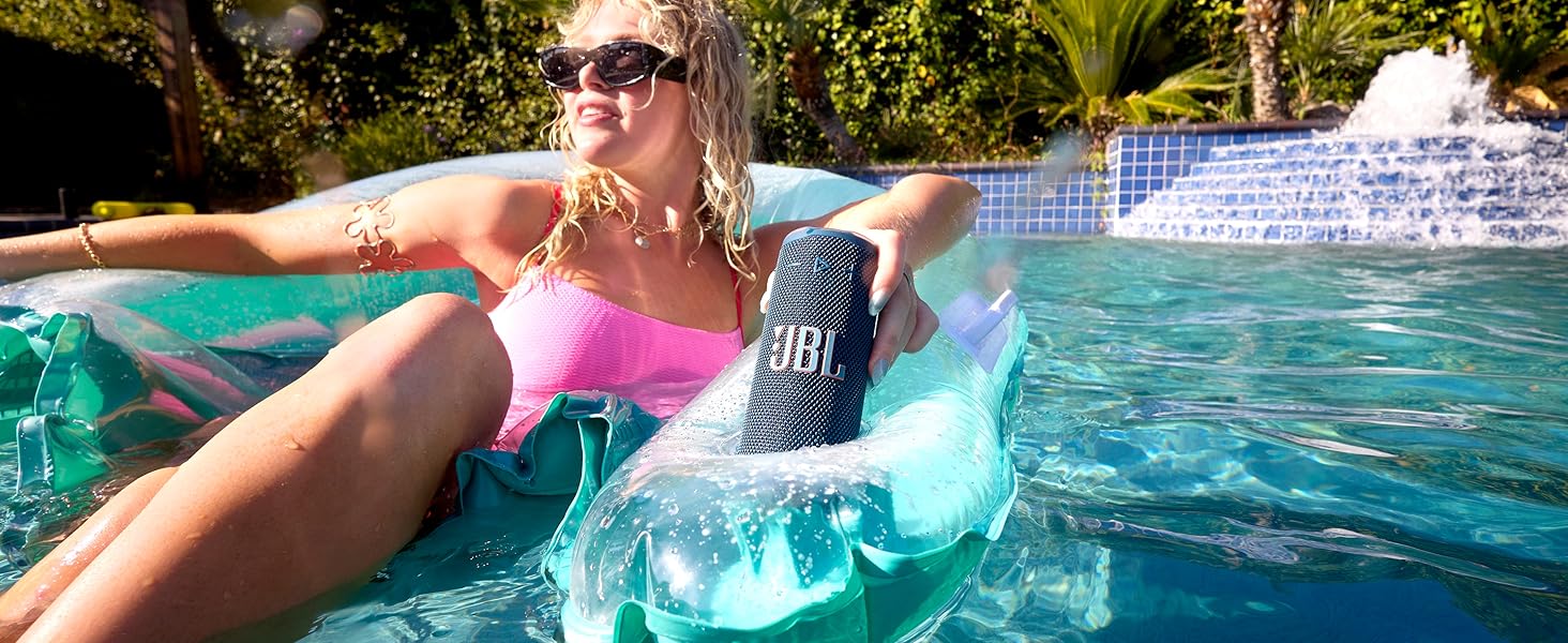 JBL Grip Compact Bluetooth Speaker with Ambient Light, IP68 Waterproof & Drop-Proof Design, Up to 14H Playtime, Squad 10 Grip water