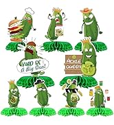 Yoyuspy Pickle Birthday Party Decoration - 9Pcs Pickle Theme Honeycomb Centerpieces Decorations C...