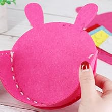 NALACAL Sewing Kit for Kids, 6 Pcs Craft Kits for Sewing Sets, Sewing Crafts Handbag, Kids Sewing Crafts Supplies, Felt Fabric Felt Sewing Gifts, DIY Felt Handbag Handmade, Gifts Toys for Toddler Kids 23