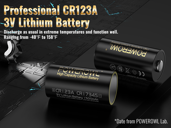 high capacity cr123a lithium batteries