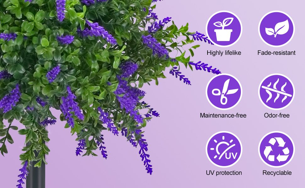 Lavender Topiary Ball Trees