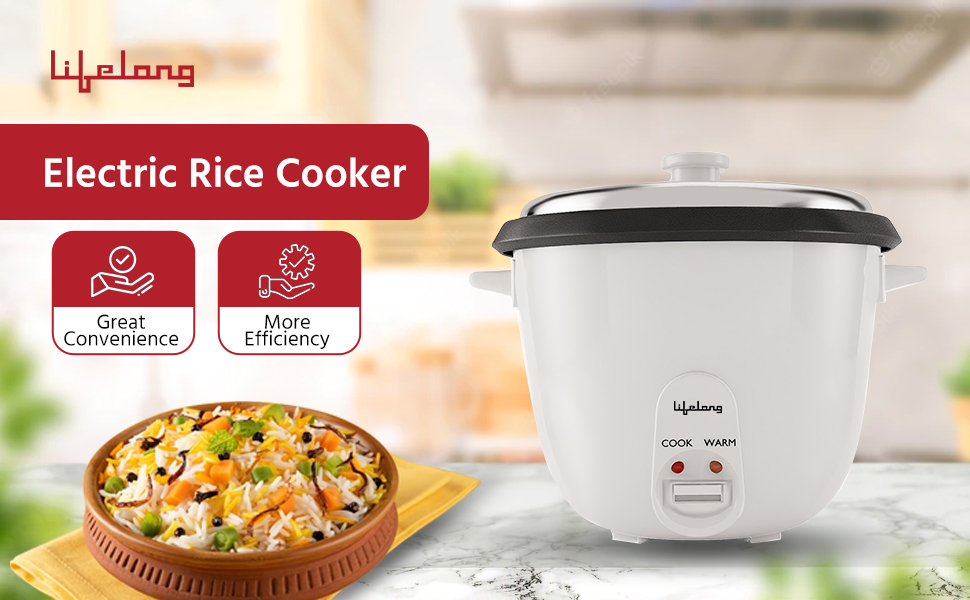 Buy Lifelong LLRC02 Electric Rice Cooker 1.8 litres700 watt Aluminium