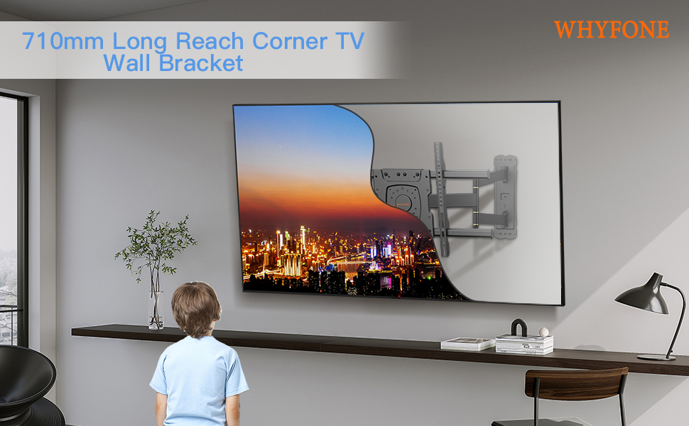 TV Wall Bracket Mount for 3270 Inch TVs, Long Reach TV Wall Bracket