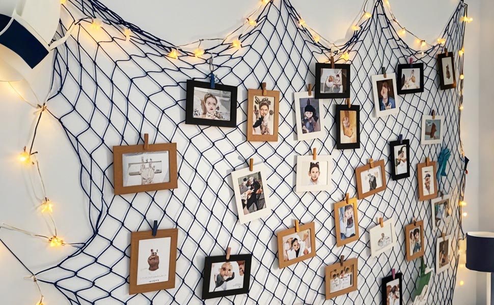 Fishing Net Decor Wall Hanging Photo Display