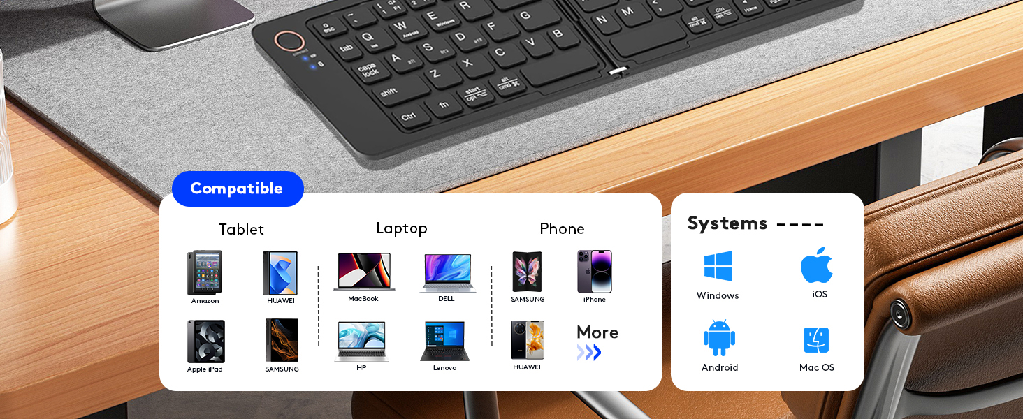 Foldable Bluetooth keyboard