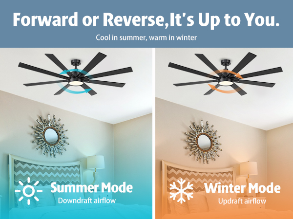 ceiling fans with lights and remote.