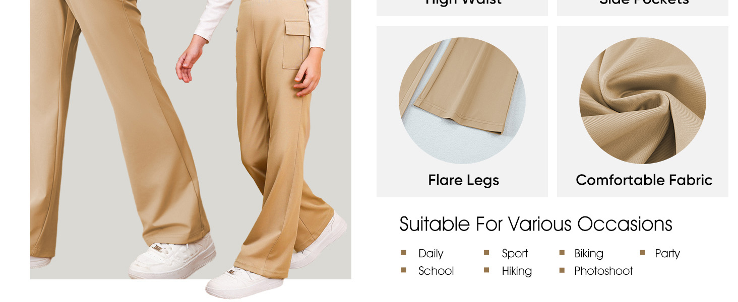 girls khaki pants