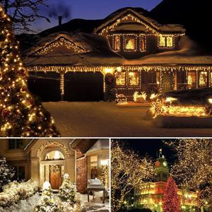 green wire warm white string lights outdoor use