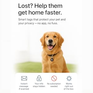 pet tag Super Durable & Waterproof Smart QR Technology No Subscriptions or Batteries Personalized