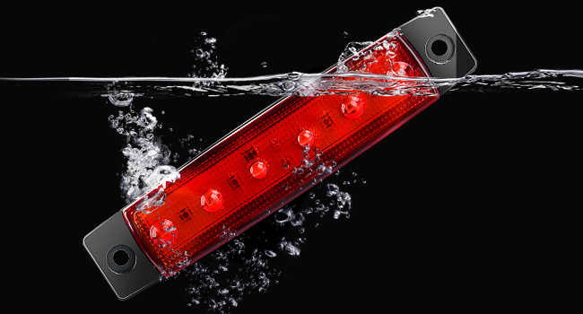 3.8inch 6led red side front rear marker light indicator lights for truck trailer rv camper