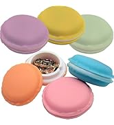 6 Pcs Cute Macaron Shaped Case Containers Organizer, Kawaii Decor Jewelry Storage Holder Box - Co...