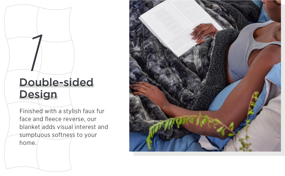 Bedsure Faux Fur King Size Blanket for Bed Purple Fuzzy