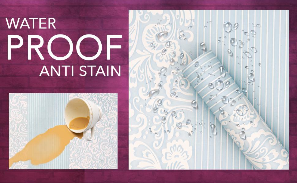 green stripes wall stickers wallpaper, waterproof, anti stain, decal, DIY, Self adhesive PVC