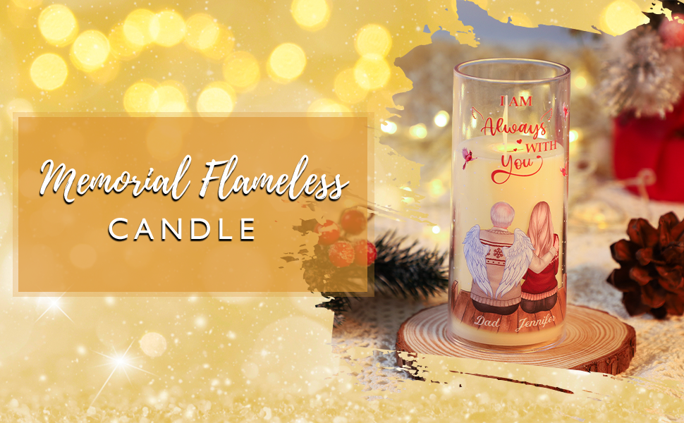 BROWN FACTORY Personalized Flameless Memorial Candle