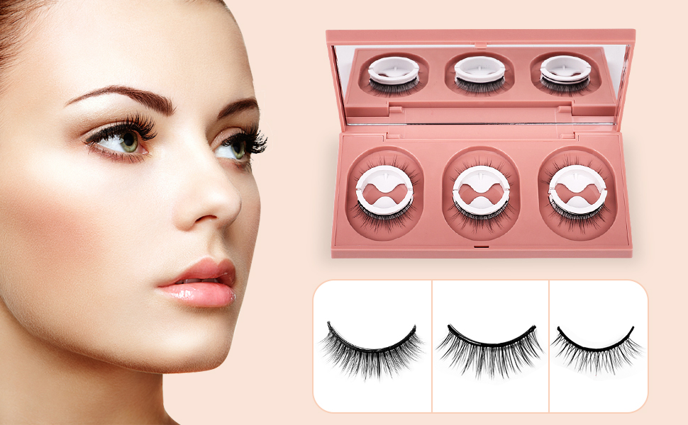 Reusable Self Adhesive False Eyelashes No Glue or Eyeliner Lashes