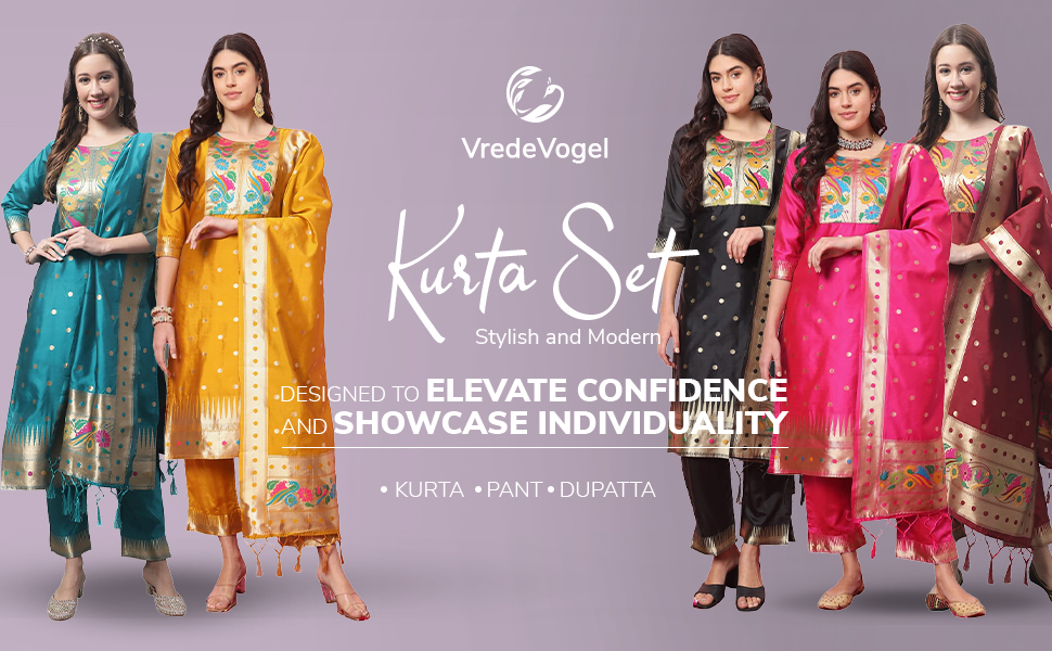 VredeVogel Kurta Set with Dupatta