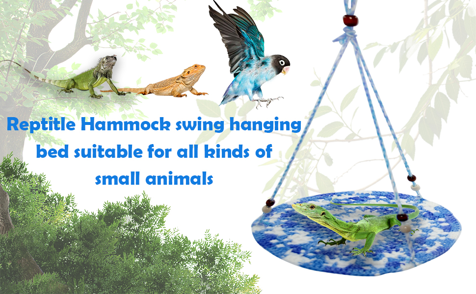 MUYG Reptile Swing Hammock,Lizard Hanging Bed Strong