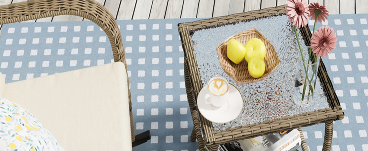 wicker tea table