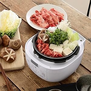 Amazon | [山善] 電気圧力鍋 2.2L 一人暮らし 二人暮らし 2WAY