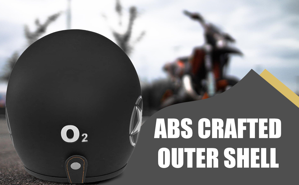 OPEN FACE BLACK STAR HELMET