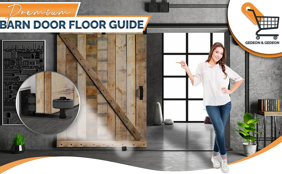 GEDEON&GEDEON Pack1 Sliding Barn Door Floor Guide for
