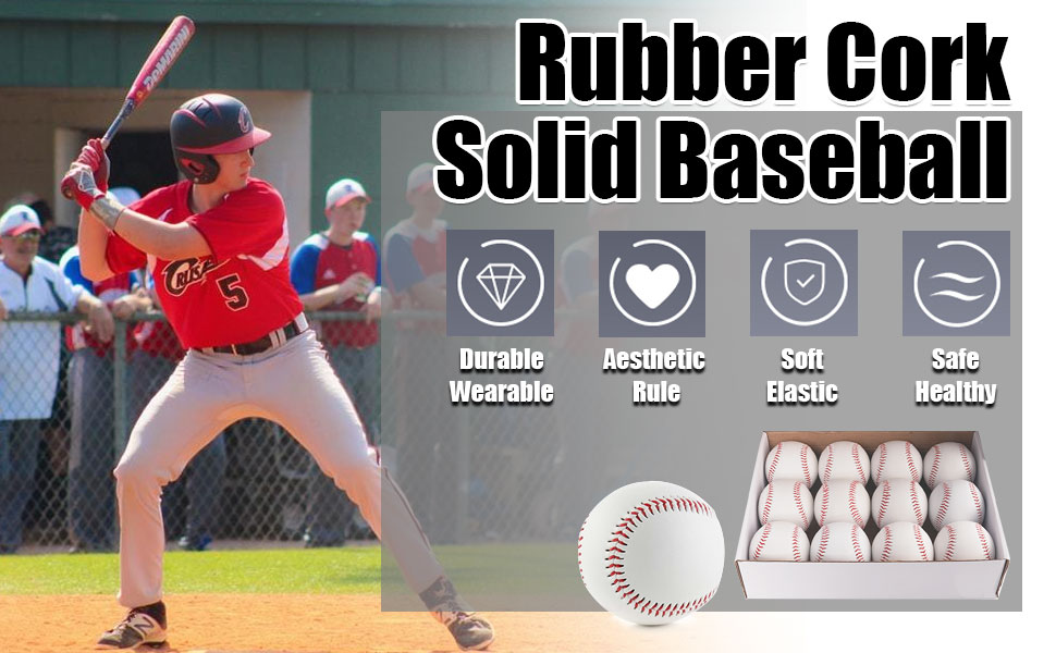 GKK 12 Pack Teeballs Standard Size TBall Training Baseballs TeeBall Kids Safety