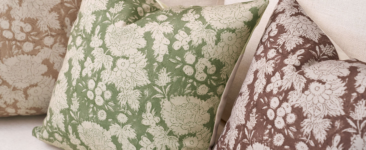 floral pillow covers