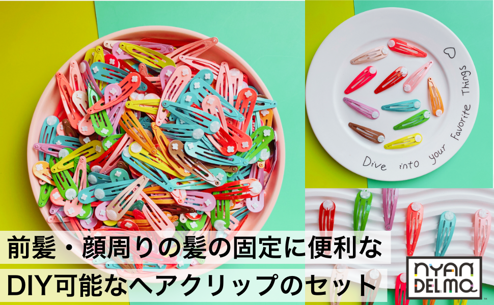 Amazon | ヘアピン 混色 100個 髪留め ヘアクリップ 前髪