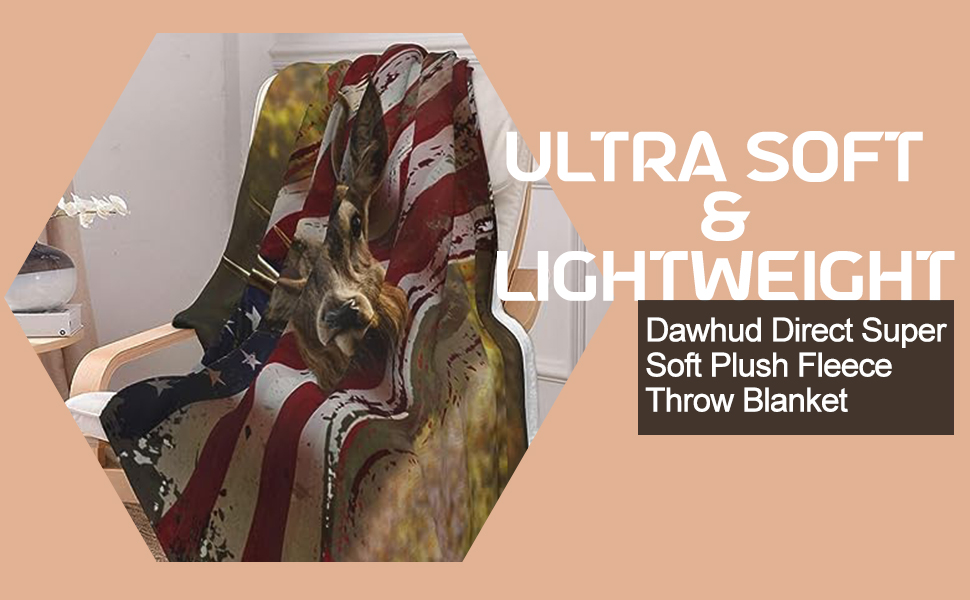 ZEKOTEN Deer Blanket for Women Men, Comfy Aesthetic Warming