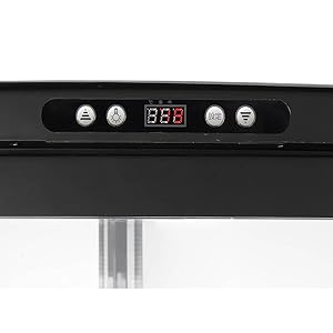 Amazon | Hijiru 大型4面ガラス冷蔵ショーケース 280L/ブラック