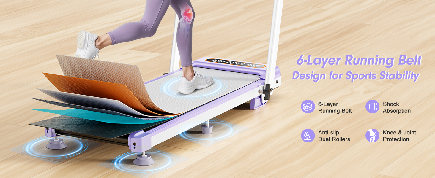 incline walking pad treadmill with handle bar for home