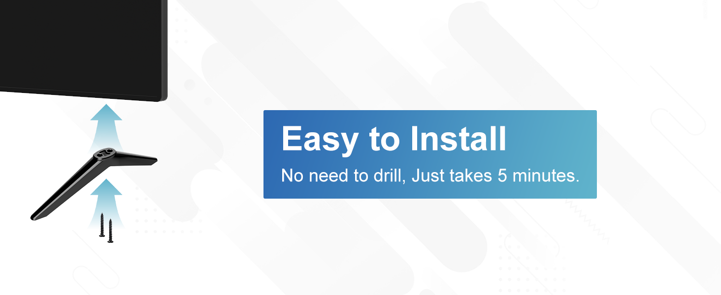 Yaotieci TV Legs for Onn Roku TV Stand Legs, TV Base Stand