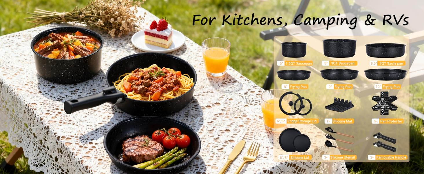 pans set cooking nonstick