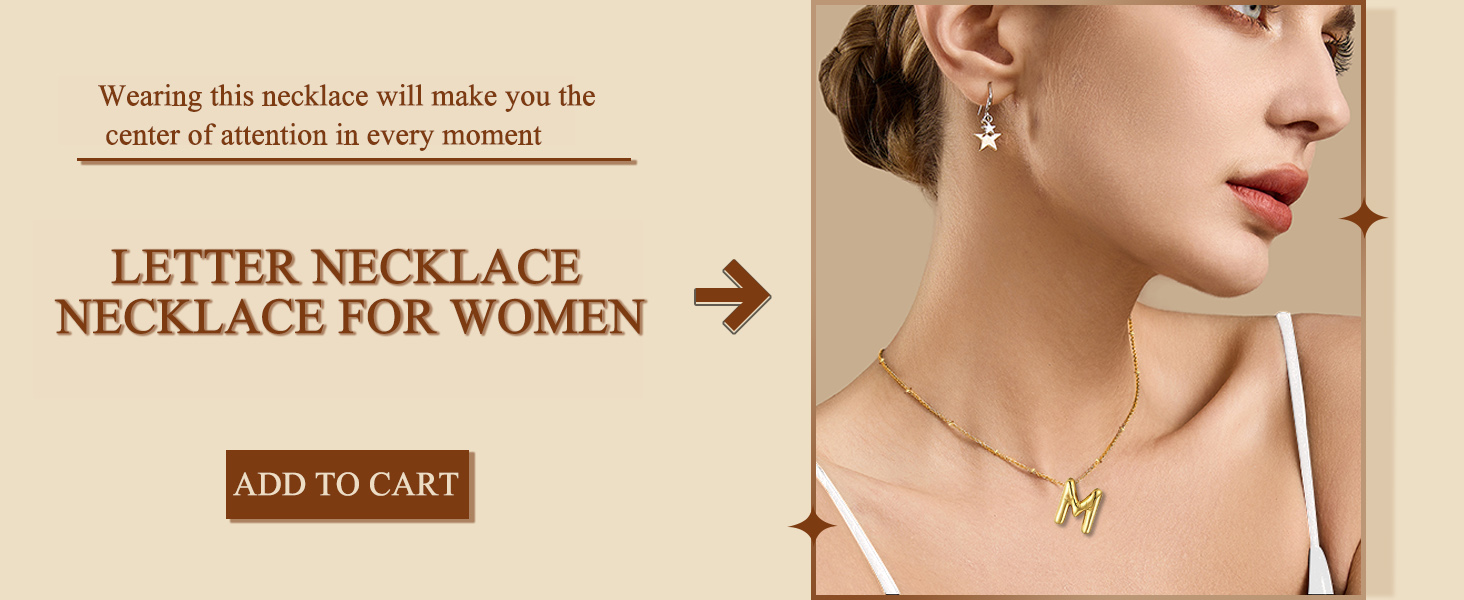 letter necklace for women