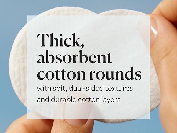 Sky Organics Organic Cotton Rounds are thick and absorbent